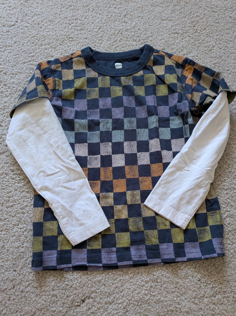 Tea Collection Printed Layered Sleeve Tee